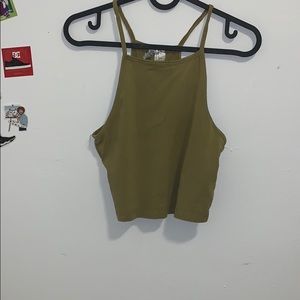 Crop top army green